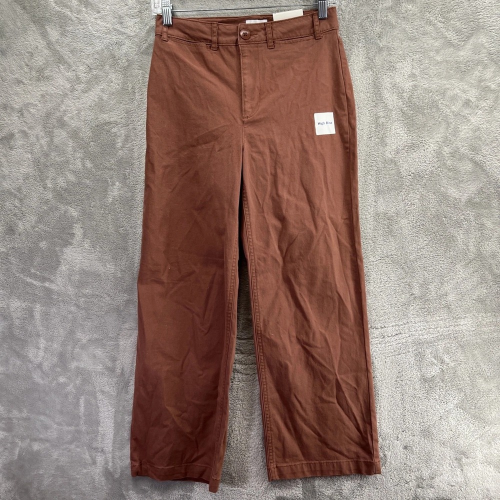 Old Navy High Rise Straight Jeans Women's 0 Burnt Red New